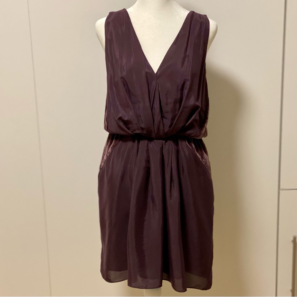 BCBG Generation plum dress with velvet accent Small